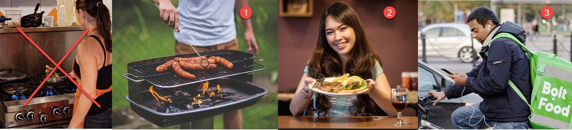 Three options to cooking inside on a hot day