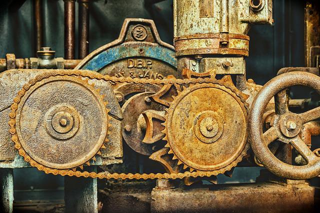 Picture of heavily rusted machinery