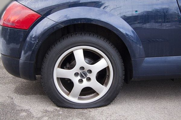 Flat tire, just what you want!