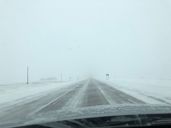 Perfect example of snow in the boondocks.