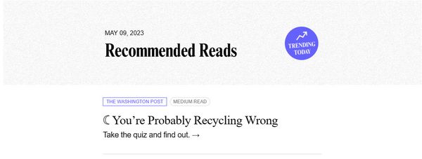 Who says I'm recycling wrong? Cite your sources! Oh, you did.